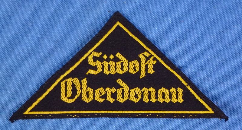 Hitler Youth 'Sudost Oberdonau' District Sleeve Triangle with RZM Tag