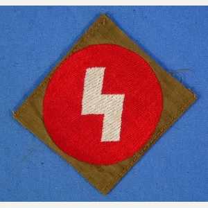 DJ Hitler Youth Sigrune Sleeve Badge with RZM Tag