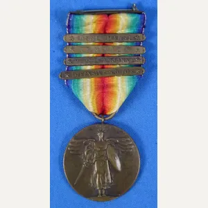 WWI Four Bar Victory Medal