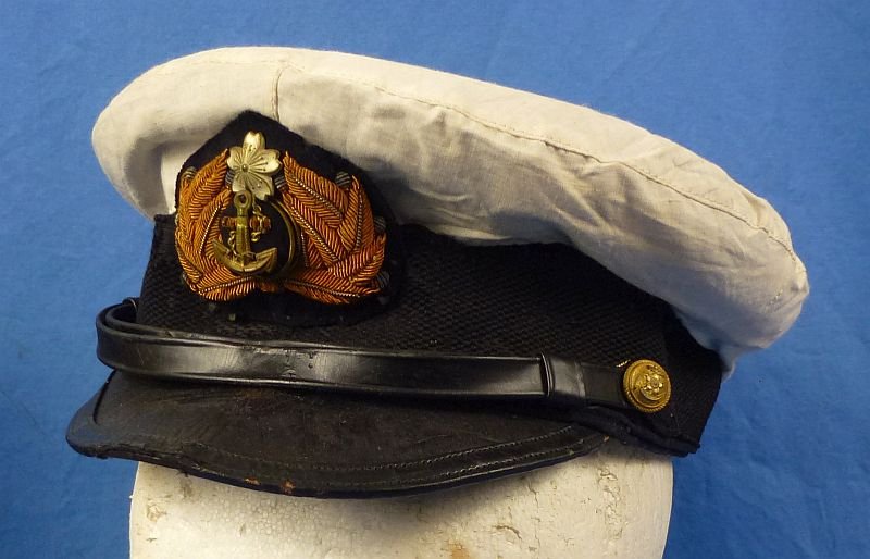 Three Named WWII Japanese Navy Officer Caps of a Kamikaze Pilot Killed at Okinawa in 1945 — image 2