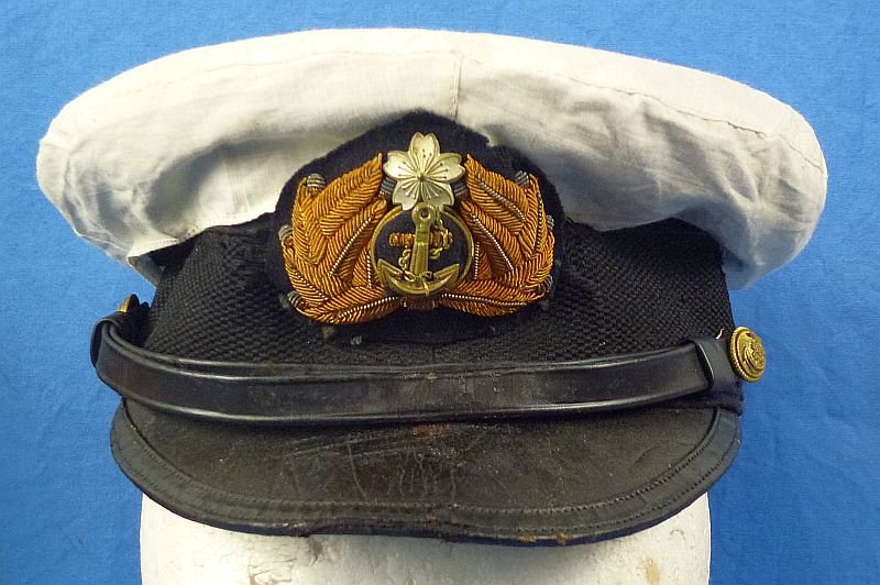 Three Named WWII Japanese Navy Officer Caps of a Kamikaze Pilot Killed at Okinawa in 1945 — image 3