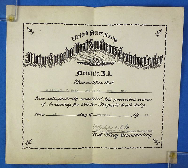 WWII Named U.S. Navy P.T. Boat Photograph and Documents Group — image 4