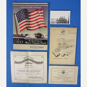WWII Named U.S. Navy P.T. Boat Photograph and Documents Group