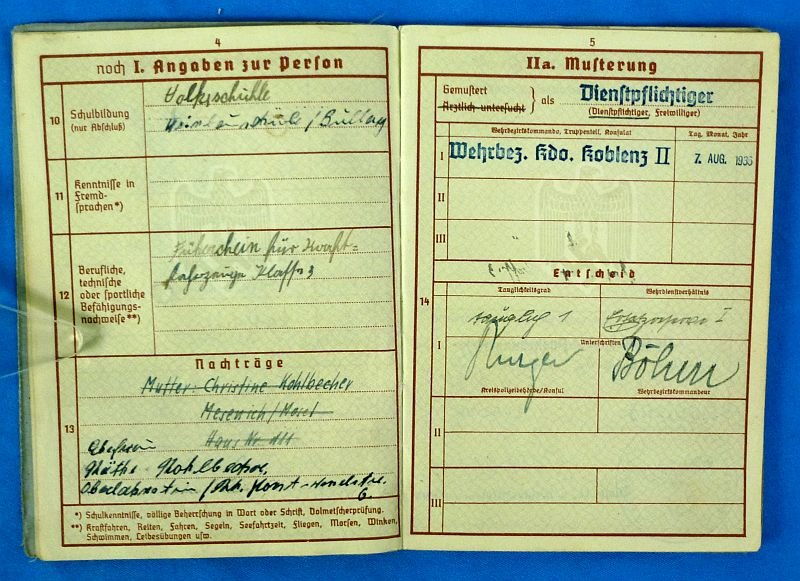 Large WWII German RAD / Army Wehrpass and Soldbuch Documents Group — image 15