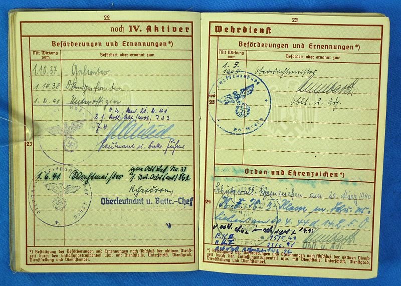 Large WWII German RAD / Army Wehrpass and Soldbuch Documents Group — image 18