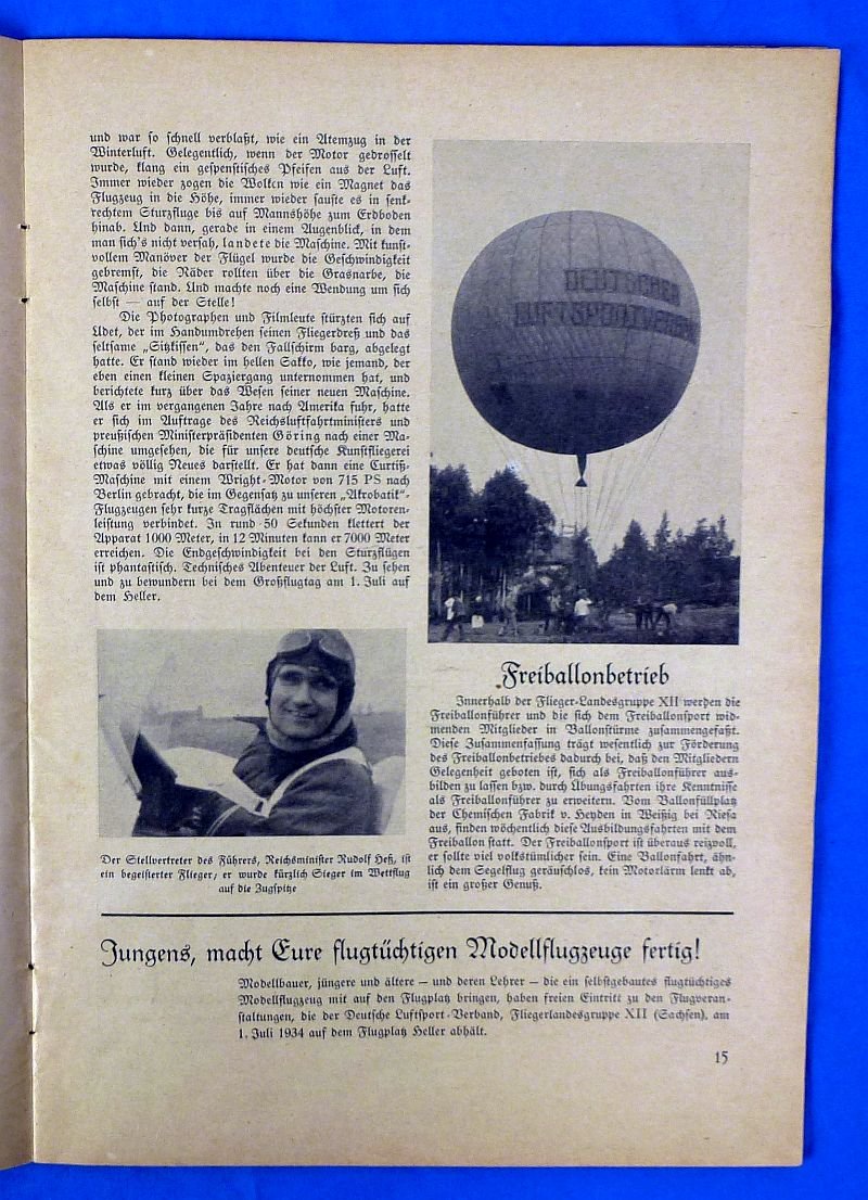 1934 DLV Deutscher Luftsport Verband Air Event Program — image 6