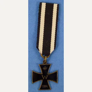Miniature 1914 Iron Cross in 800 Silver