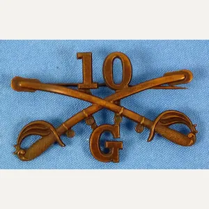 Model 1902 10th Cavalry Regiment Troop 'G' Collar Insignia