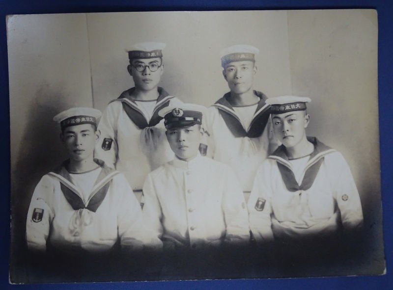 WWII Japanese Navy Group Photo 6 x 4-1/2″