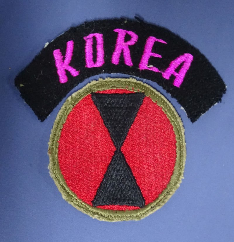 Theater Made Korea Tab with 7th Infantry Division Patch