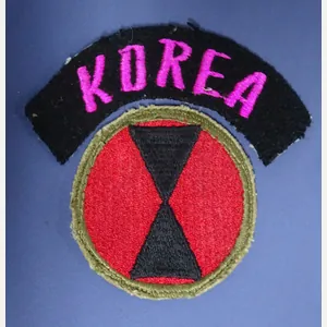 Theater Made Korea Tab with 7th Infantry Division Patch