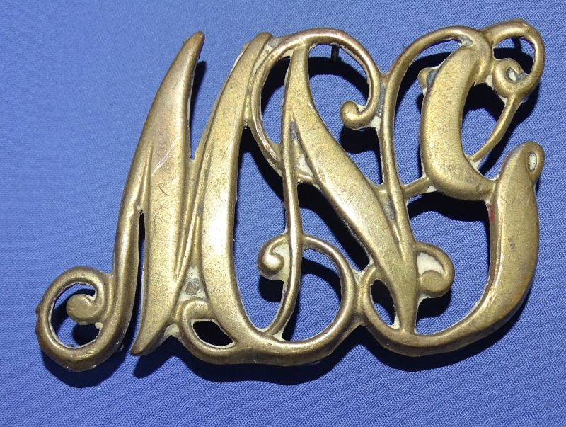 1870s Massachusetts National Guard Lead Filled Cartridge Box Insignia