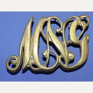 1870s Massachusetts National Guard Lead Filled Cartridge Box Insignia