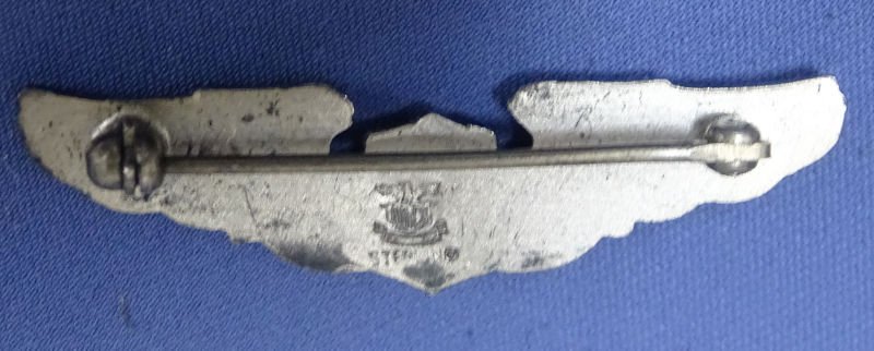 WWII AAF Pilot's 1-5/8 inch Sterling Wing – Amico — image 2