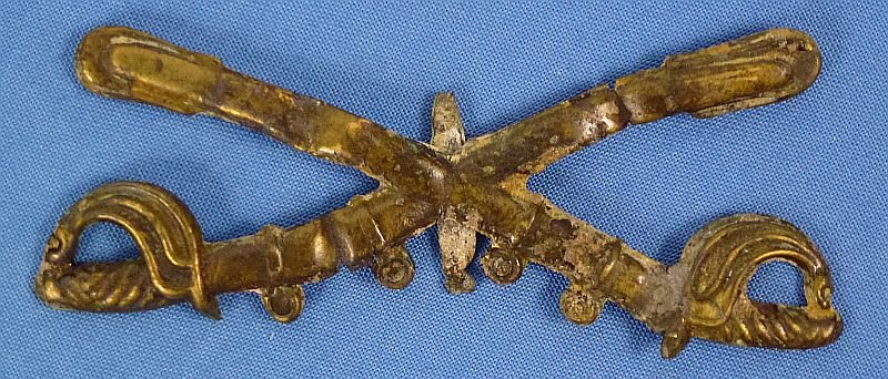 Dug Civil War Cavalry Regiment Hat Badge