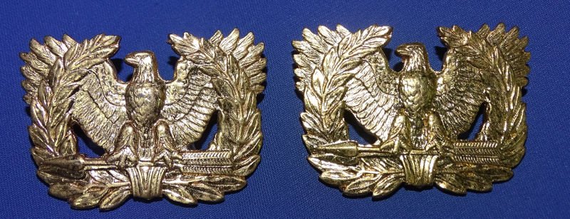 Pair Large 1920's Warrant Officer's Collar Insignia