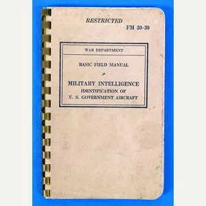 1941 Field Manual FM 30-30: 'Identification of U.S. Government Aircraft'