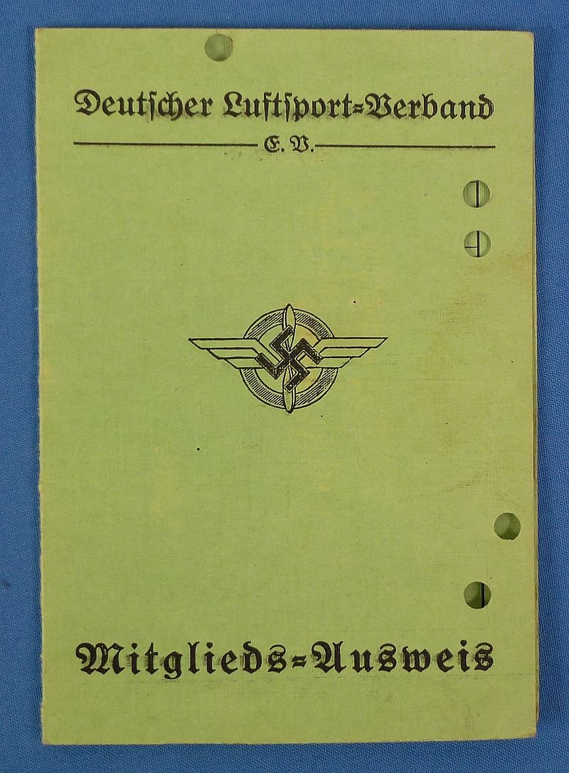 1933 DLV Mitglieds=Ausweis ('Membership Card')