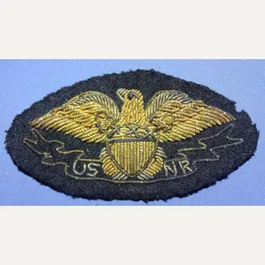 WWII Navy Reserve Bullion Merchant Marine Breast Eagle
