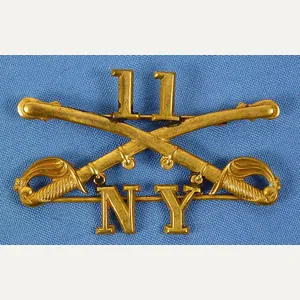11th New York Cavalry Regiment Collar Insignia