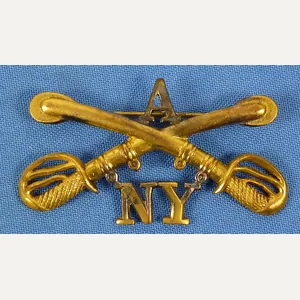 New York Cavalry Regiment Troop 'A' Officer's Collar Insignia