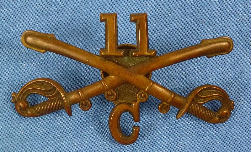 Model 1895 11th Cavalry Regiment Troop 'C' Cap Badge