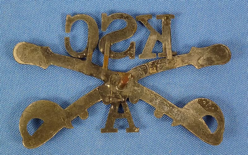 New York National Guard KSC Cavalry Troop 'A' ('Manhattan') Lead Filled Cap Badge — image 2
