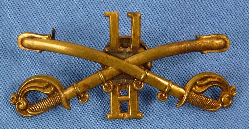 Model 1895 11th Cavalry Regiment Troop 'H' Cap Badge