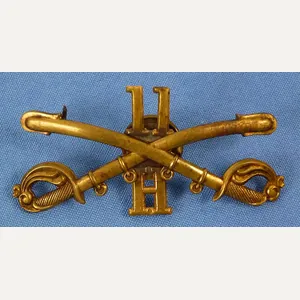 Model 1895 11th Cavalry Regiment Troop 'H' Cap Badge