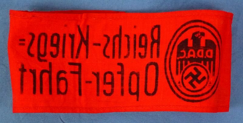 Third Reich DDAC National War Victims Motorcade Armband — image 3