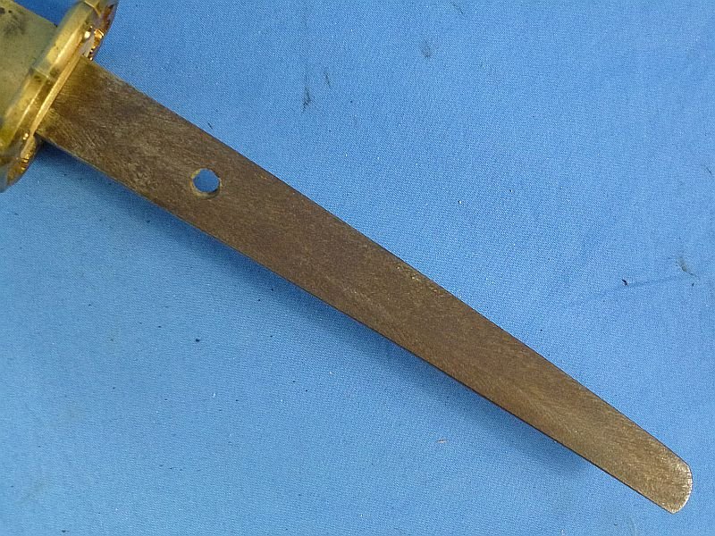 Signed WWII Shin Gunto Army Officer Sword in a Leather Combat Cover — image 11