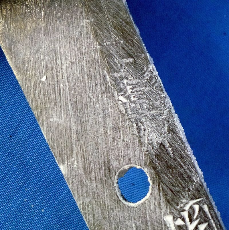 Signed WWII Shin Gunto Army Officer Sword in a Leather Combat Cover — image 12