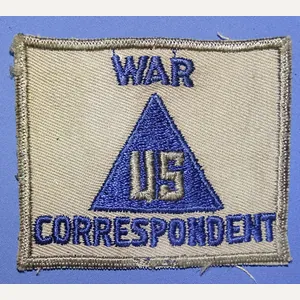 WWII US Civilian War Correspondent Patch