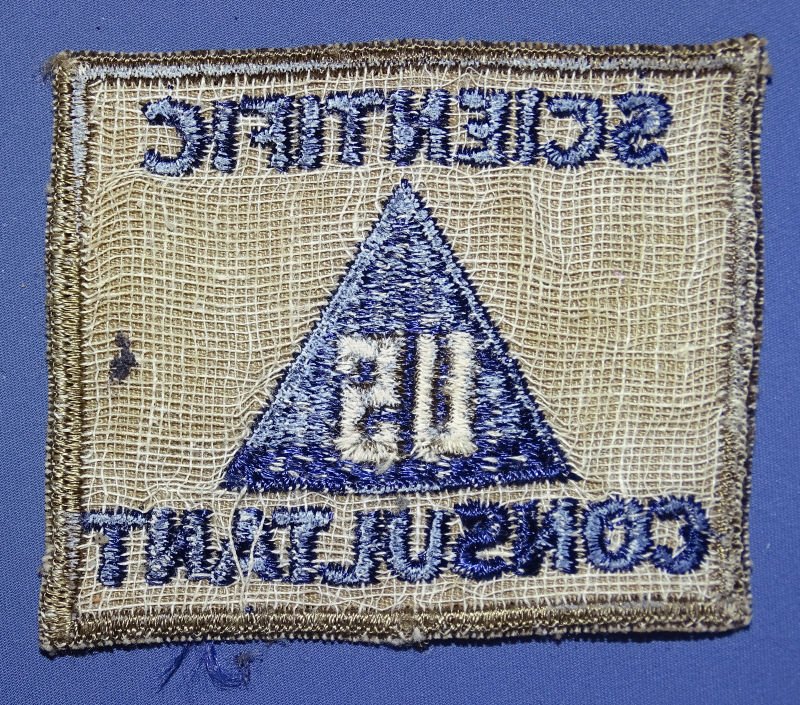 WWII US Civilian Scientific Consultant Patch — image 2