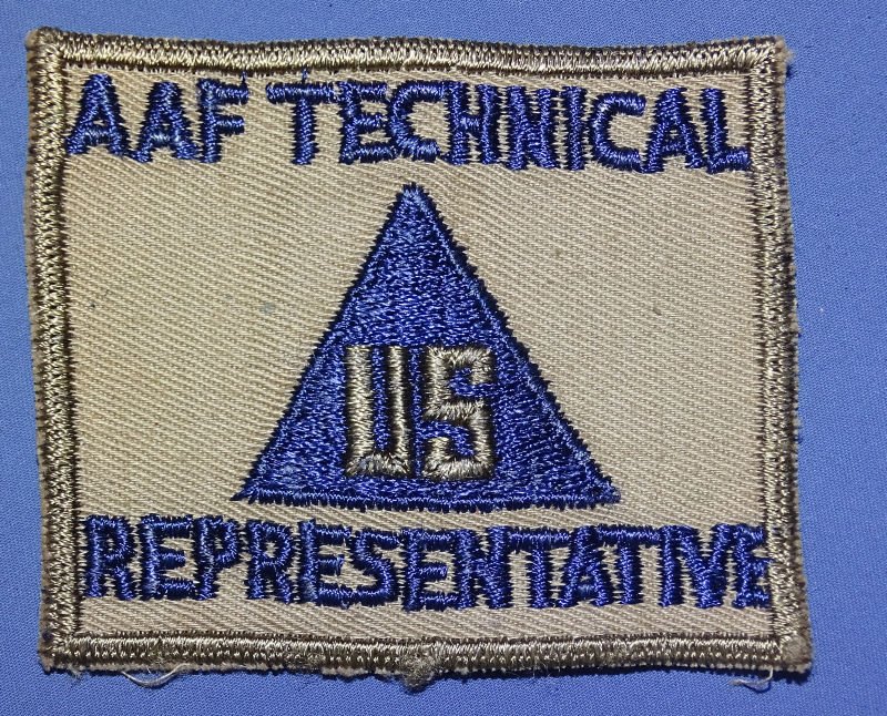 WWII AAF US Civilian Technical Representative Patch