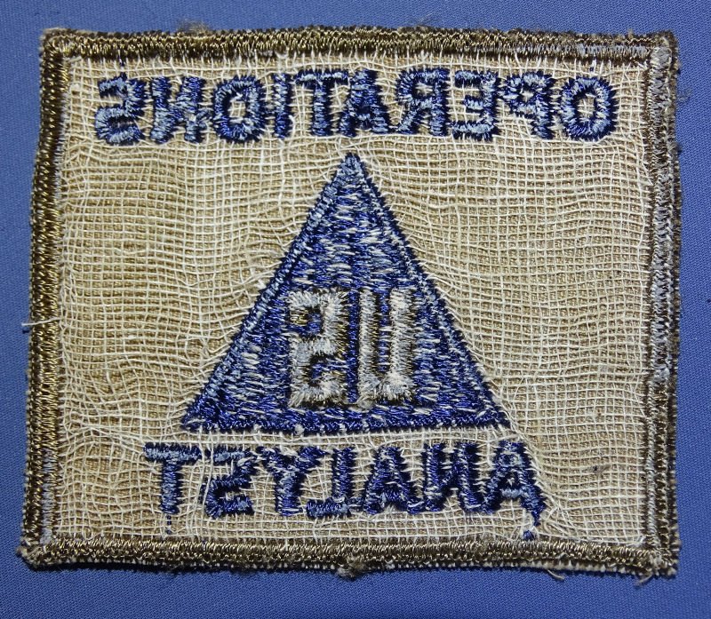 WWII US Civilian Operations Analyst Patch — image 2