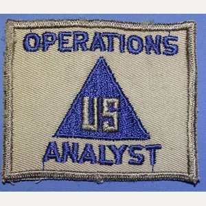 WWII US Civilian Operations Analyst Patch