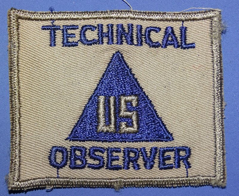 WWII US Civilian Technical Observer Patch