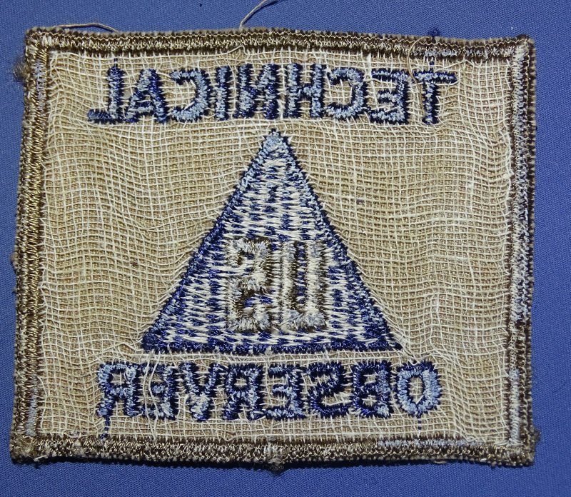 WWII US Civilian Technical Observer Patch — image 2