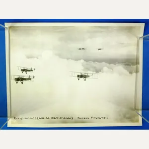 Photograph of Biplane Bomber Formation 7-1/4 inches X 9-1/2 inches