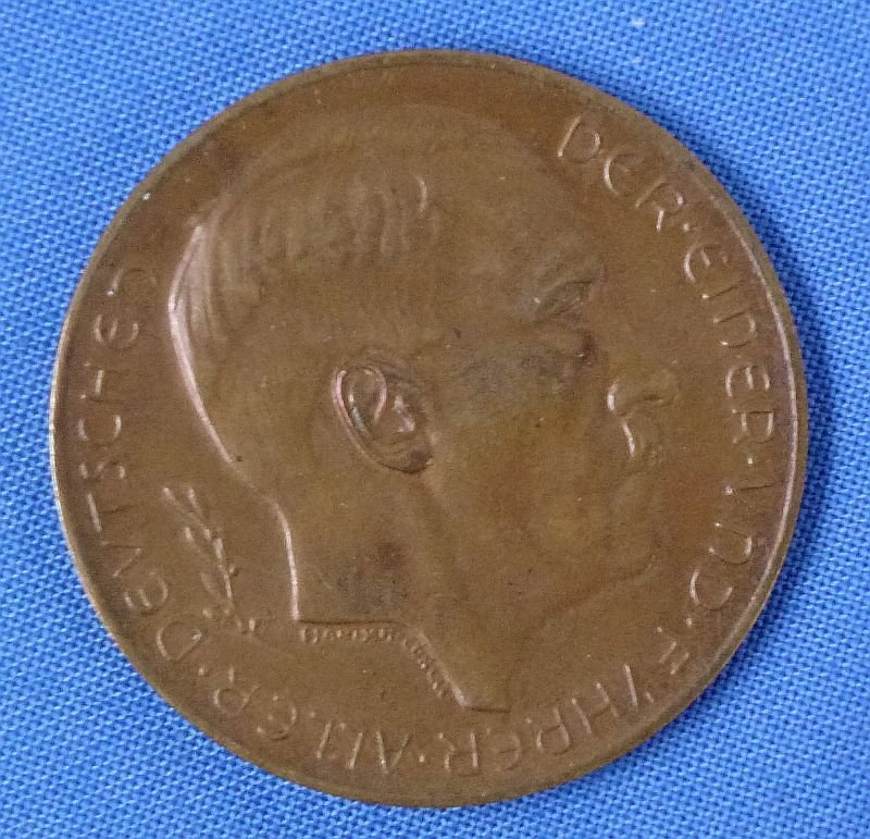 1938 Adolf Hitler Medal Commemorating the Annexation of Austria and the Sudetenland