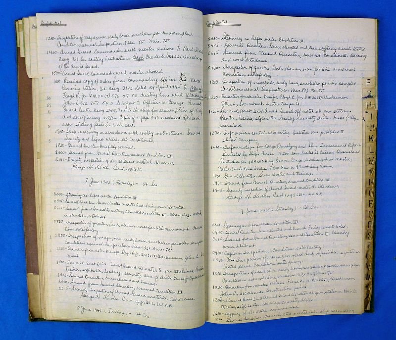 Log of the Armed Guard Detachment of the WWII Liberty Ship 'S.S. Benjamin Carpenter' — image 4