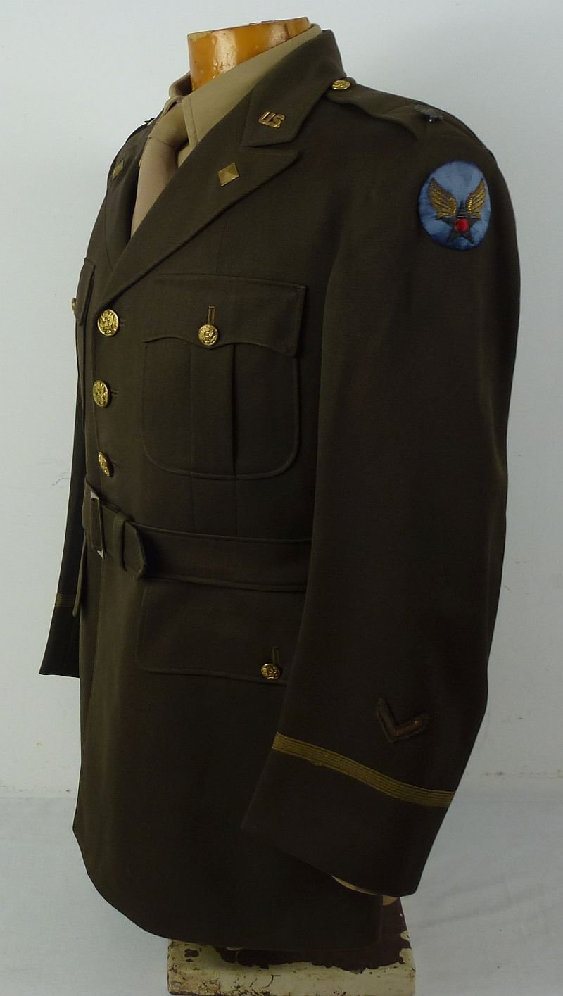 Named WWII Army Air Force Finance Corps Officer Uniform with Caps — image 4