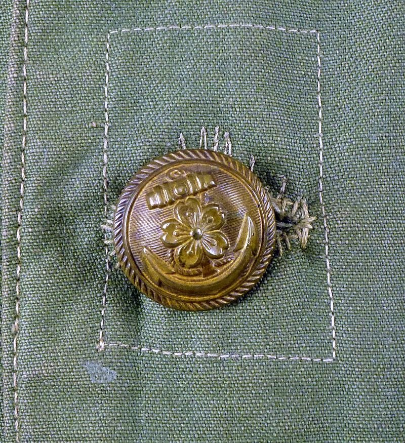 A Well Worn WWII Japanese Navy EM/CPO Green Tunic — image 2