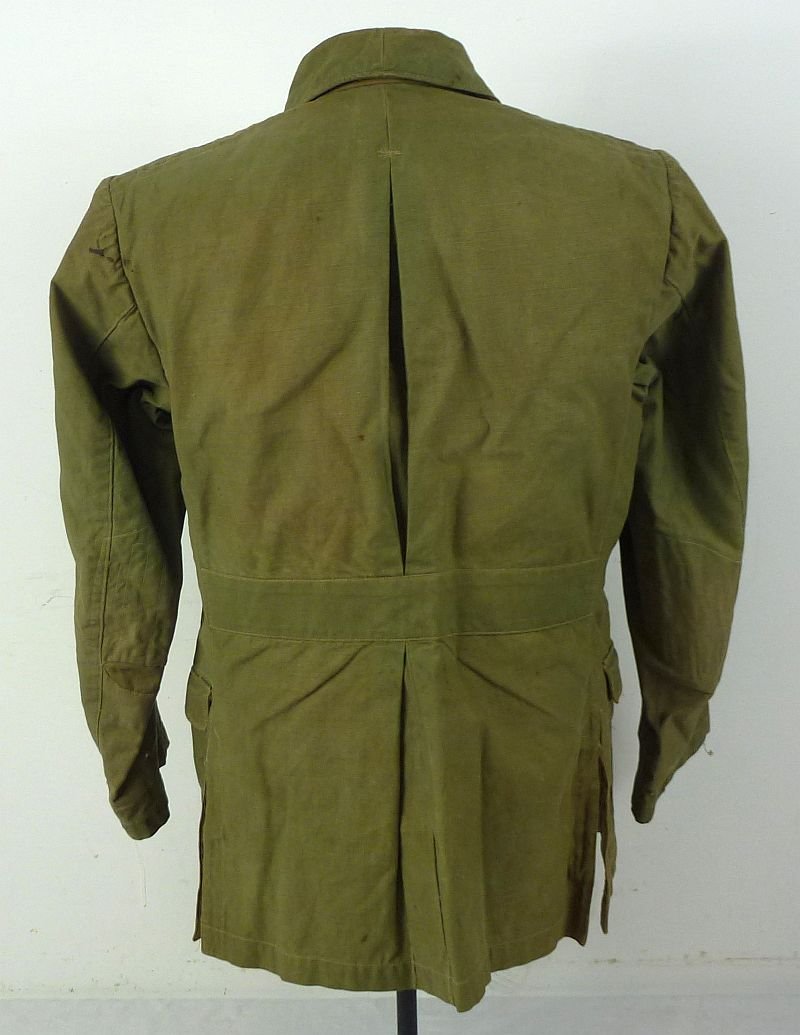A Well Worn WWII Japanese Navy EM/CPO Green Tunic — image 4