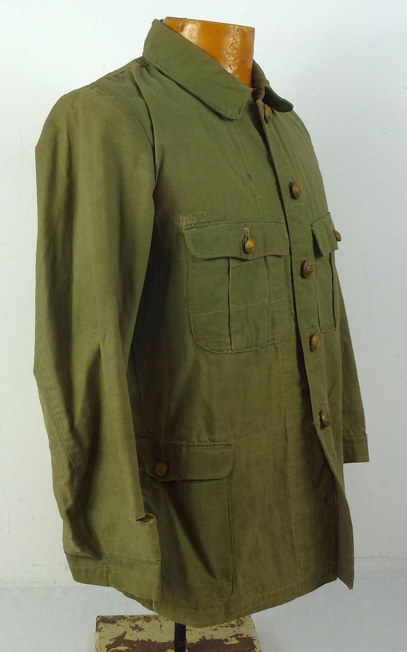 A Well Worn WWII Japanese Navy EM/CPO Green Tunic — image 5