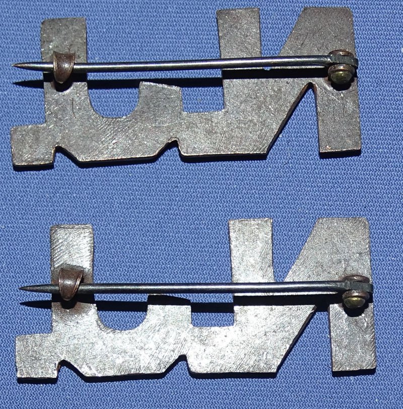 Pair WWI New Jersey Officer's Collar Insignia — image 2