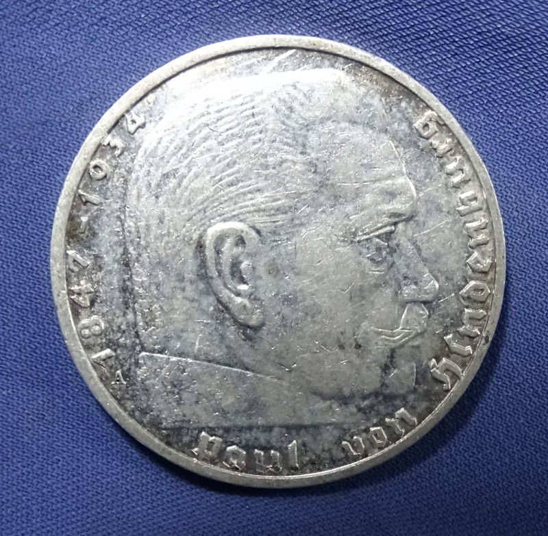 1939 German 2 Mark Silver Coin — image 2