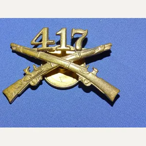 417th Infantry Regiment Screw Back Collar or Cap Insignia