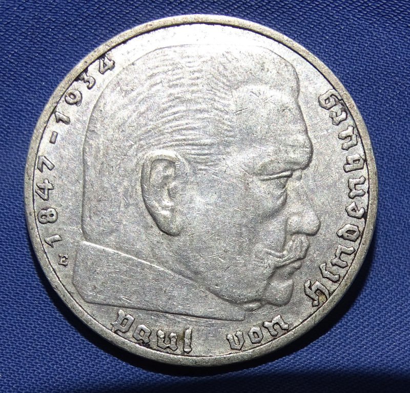 1937 German 2 Mark Silver Coin — image 2